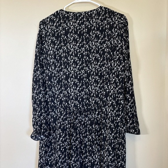 Garnet Hill Women's Boho Style Button Baggy Drop Waist Big Pkt Flowy Dress Sz 4 - Picture 10 of 14